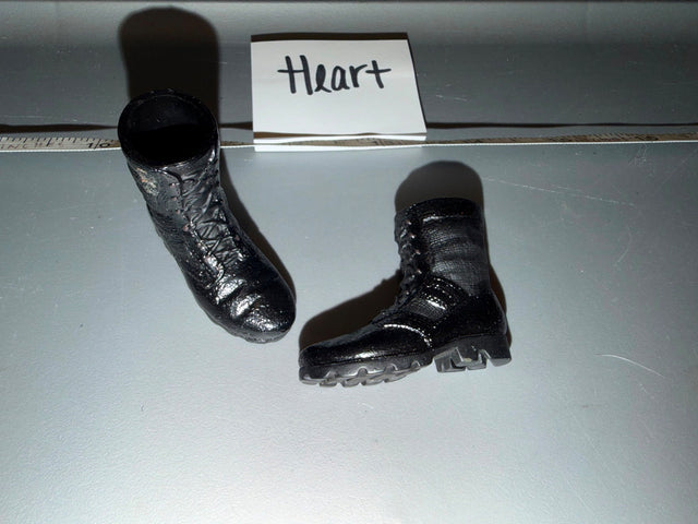 1/6 Scale Modern Era Black Combat Boots - Heart