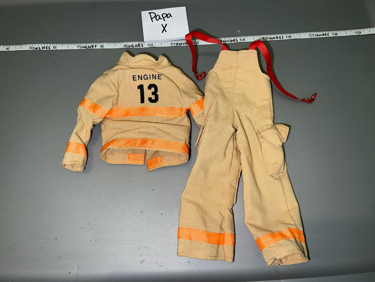1/6 Scale Modern Era Firefighter Bunker Gear Uniform