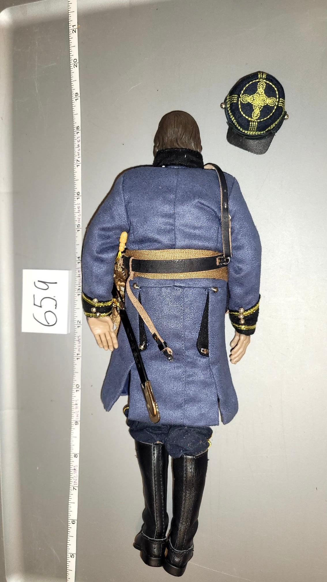 1:6 Scale American Civil War Confederate Officer Dressed Figure - Pickett