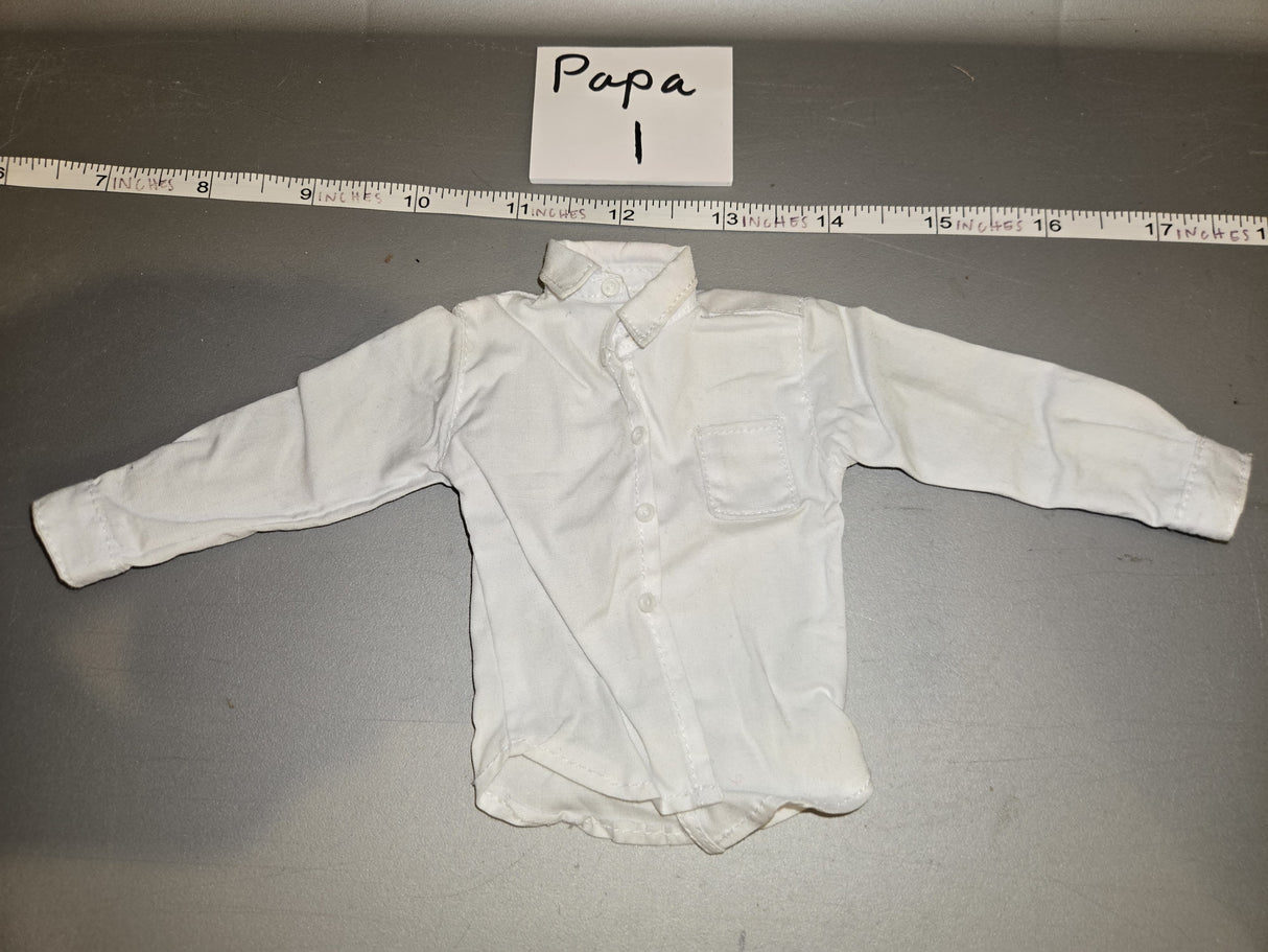 1/6 Scale WWII German White Work Shirt