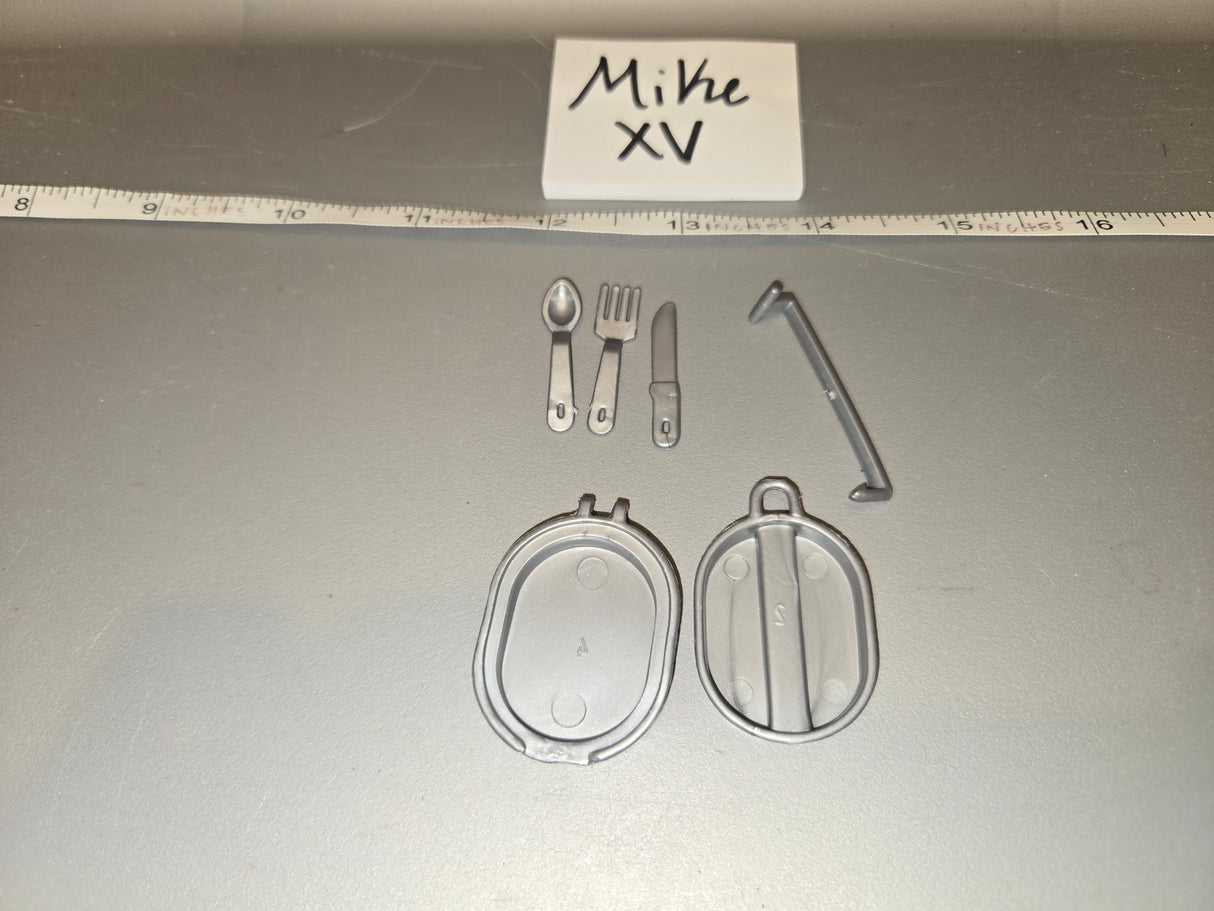 1/6 Scale WWII US Mess Kit with Utensils