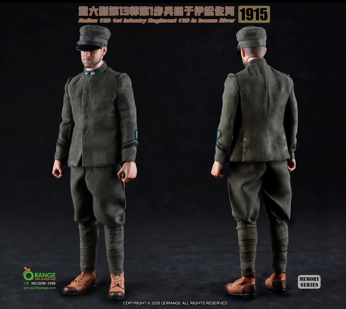 1/6 Scale World War One Italian 13D 1st Infantry Regiment 13D in Isonzo River 1915 QOM-1059 QORange *Preorder*