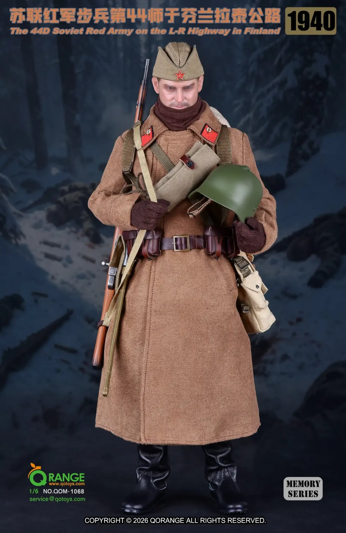 1/6 Scale WWII Russian 44D Soviet Red Army on the L-R Highway in Finland 1940 QOM-1068 - QORange *Preorder*