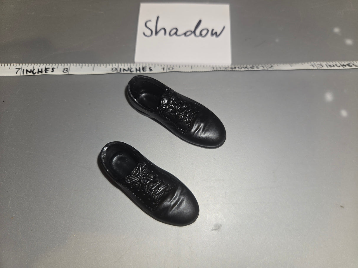1/6 Scale Modern Black Dress Shoes