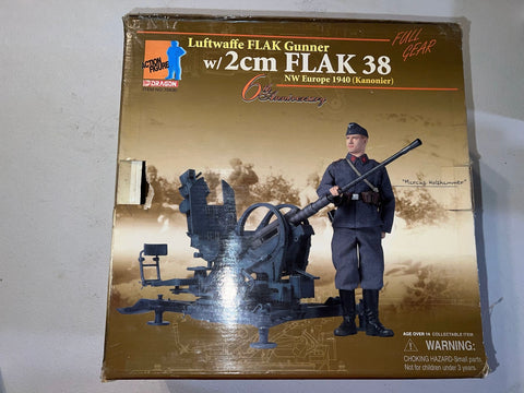 1/6 Scale WWII German 2 CM Flak  Antiaircraft Gun 6th Anniversary NIB - Dragon  Marcus