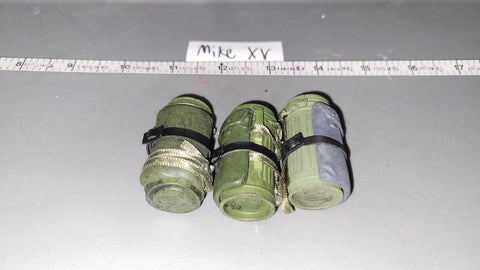 1/6 Scale WWII German Gas Mask Can Lot