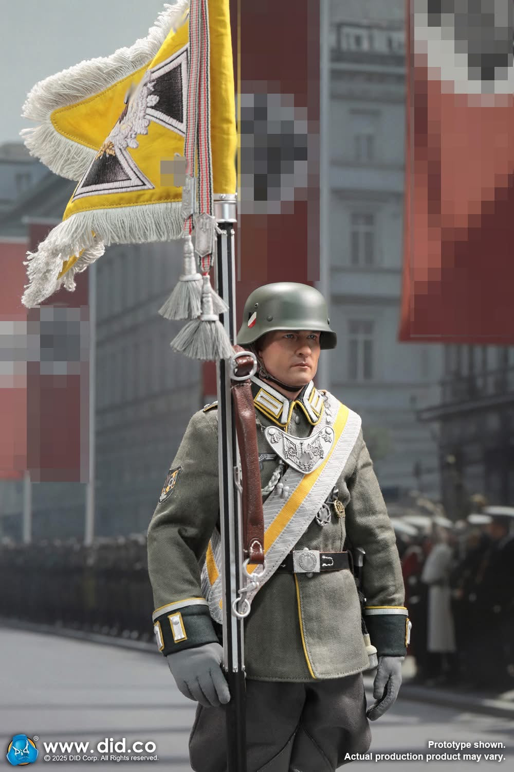 1/6 Scale WWII German Cavalry Standard Bearer Dress Uniform Figure - NIB DID D80193