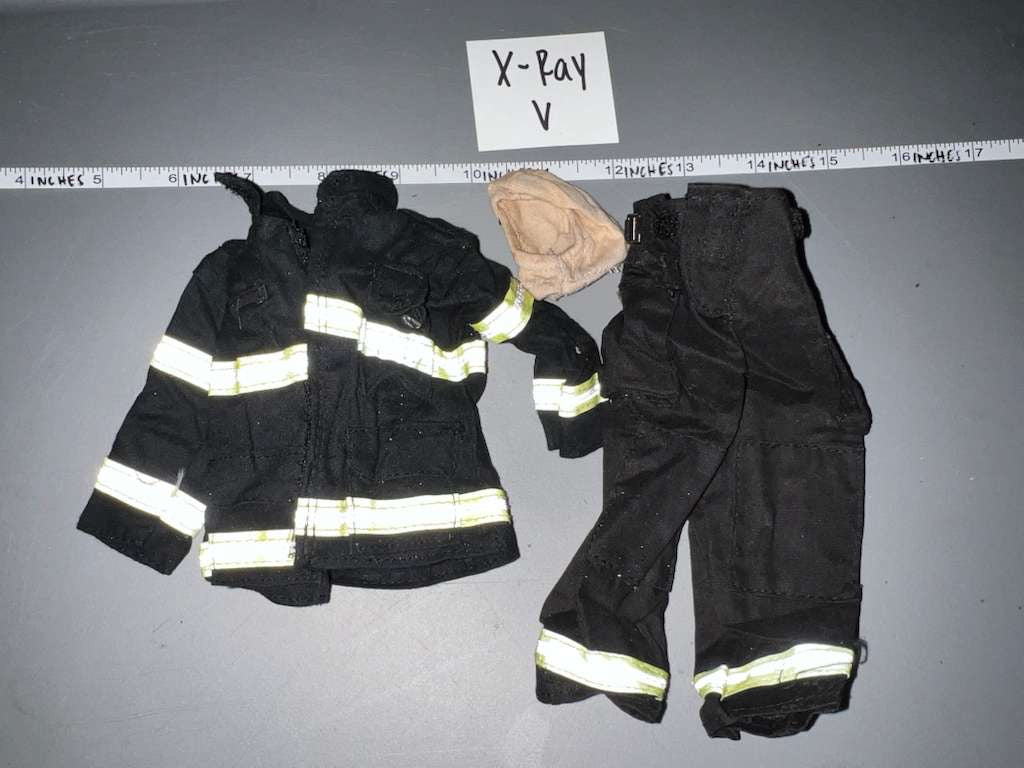 1/6 Scale Modern Era Firefighter Bunker Gear Uniform