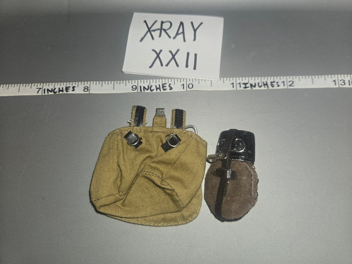 1:6 Scale WWII German Bread Bag and Canteen from DID