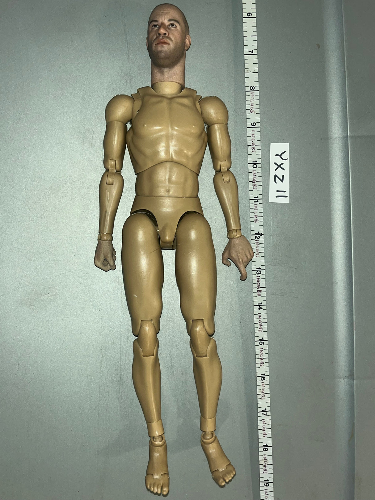 1:6 Scale WWII US Nude Figure - Ranger Private Caparzo - Facepool