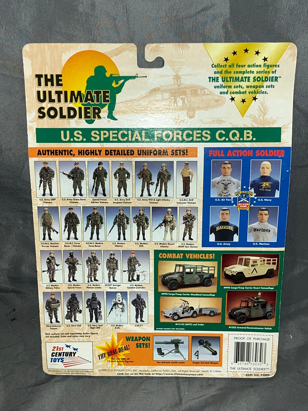 1/6 Scale Ultimate Soldier Modern U.S. Special Forces CQB NIB Ultimate Soldier Uniform Set