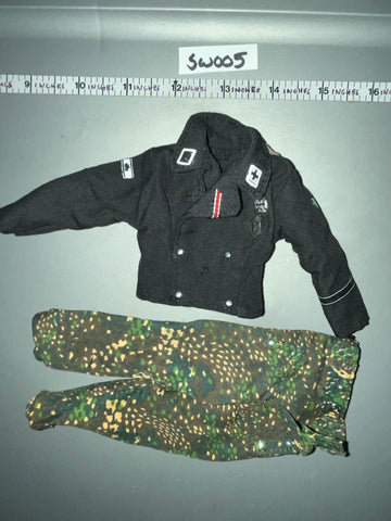 1/6 WWII German Pea Dot Tanker Pants and Black Tunic