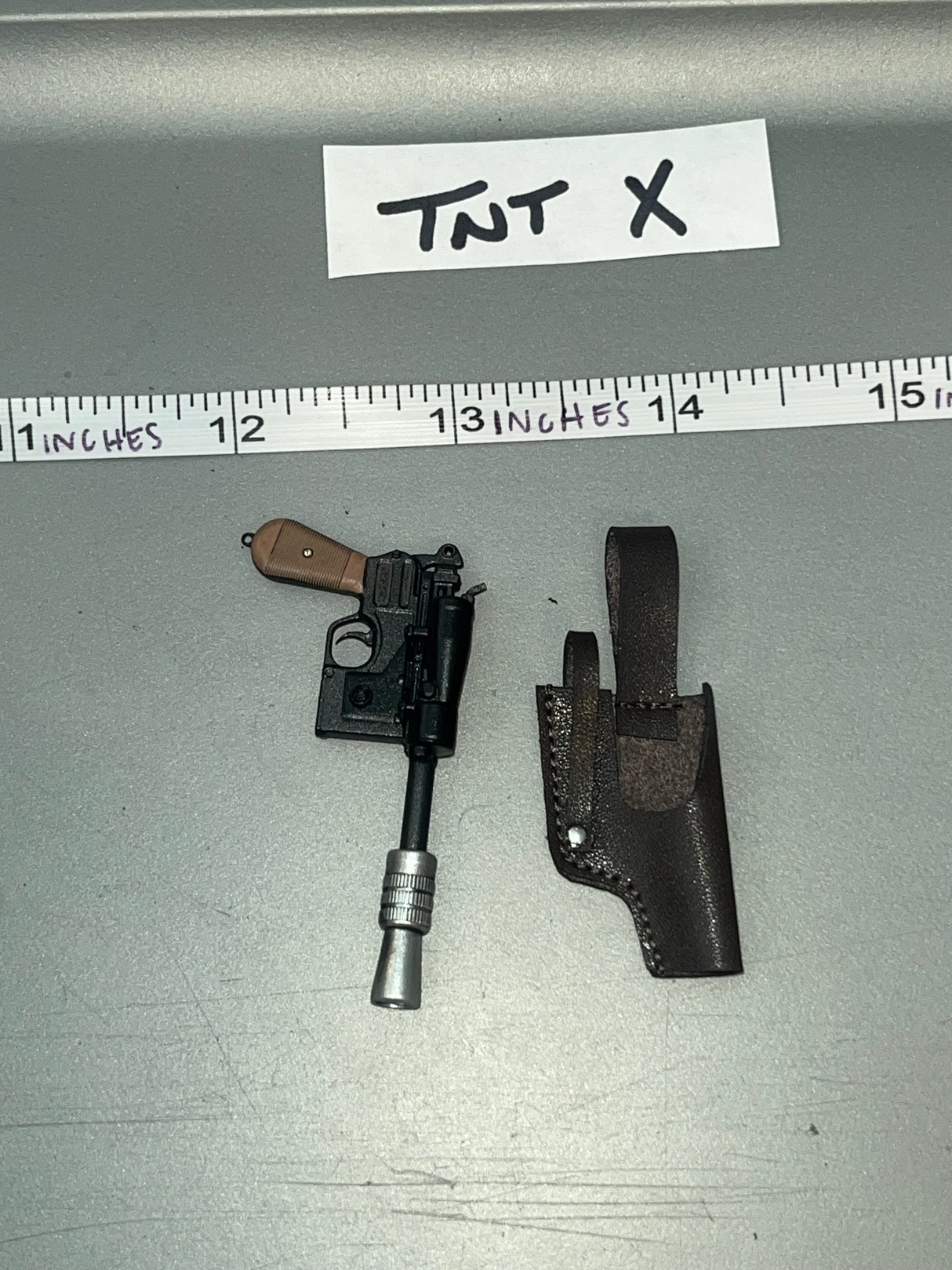 1/6 Scale Star Wars Female Pilot Blaster Pistol and Holster - BBL Female Jedi Knight