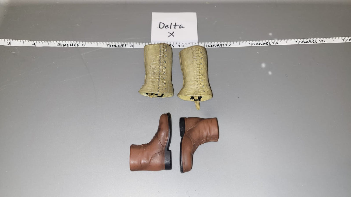 1/6 Scale WWII US Boondocker Boots and Leggings