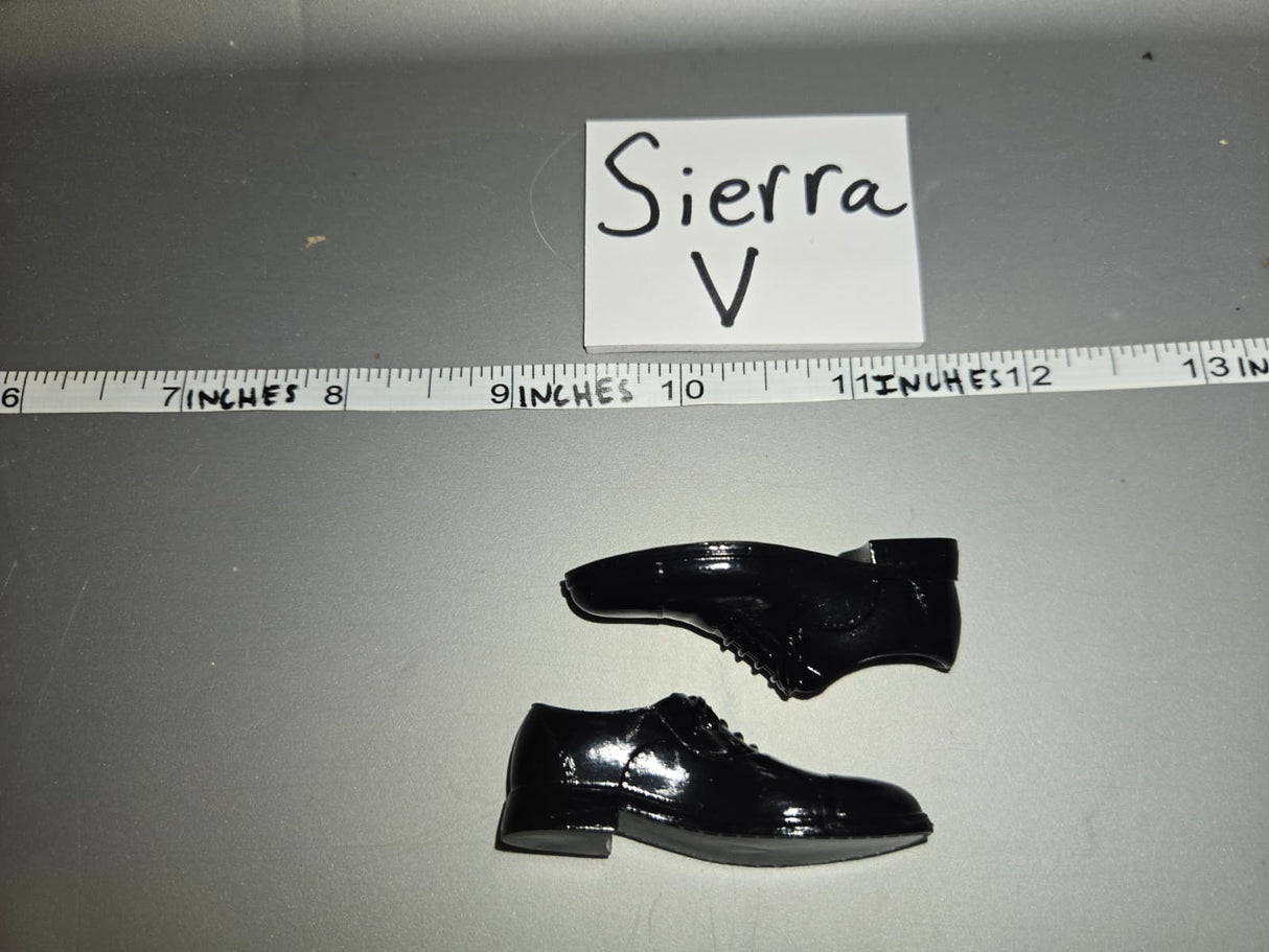 1/6 Scale Modern Black Dress Shoes