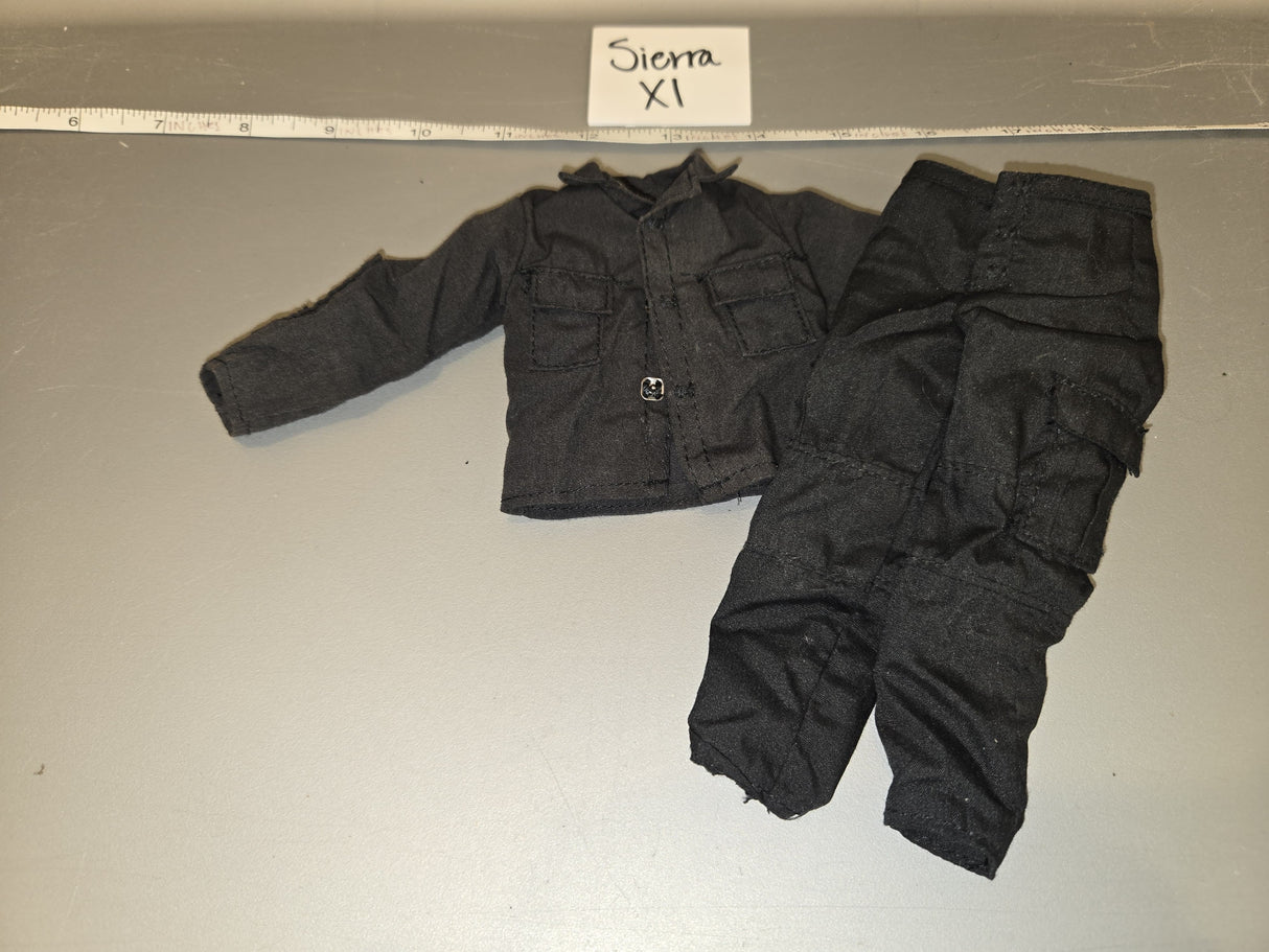1/6 Scale Modern Era Black BDU Uniform