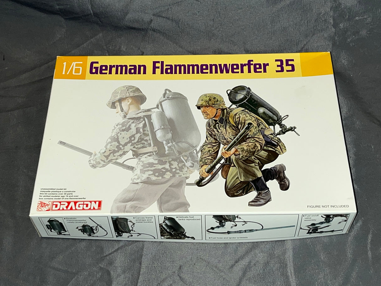 1/6 Scale WWII German Flamethrower Model Kit Flammenwaffen 35 - Dragon