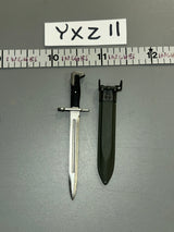 1:6 Scale WWII US Bayonet and Scabbard - Ranger Private Caparzo - Facepool