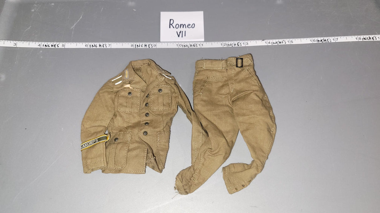 1/6 Scale WWII German Tropical Afrika Korps Uniform