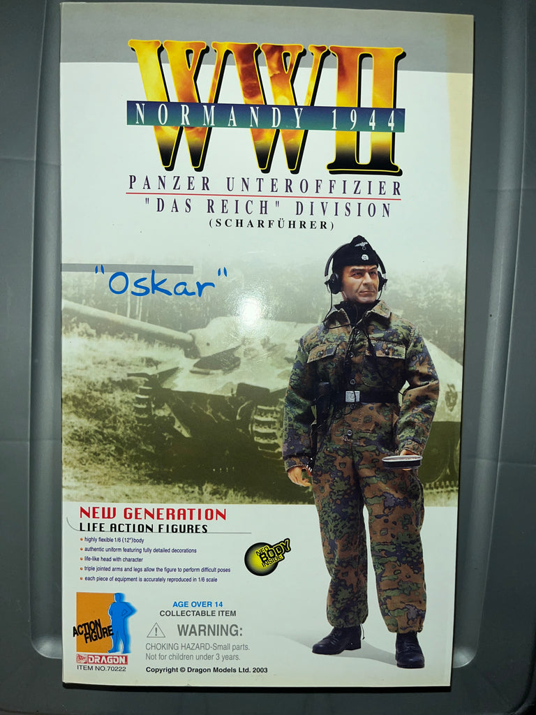 1/6 Scale WWII German Panzer Officer - Oskar - NIB Dragon