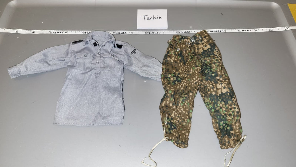 1/6 Scale WWII German Pea Dot Pants and Grey Shirt