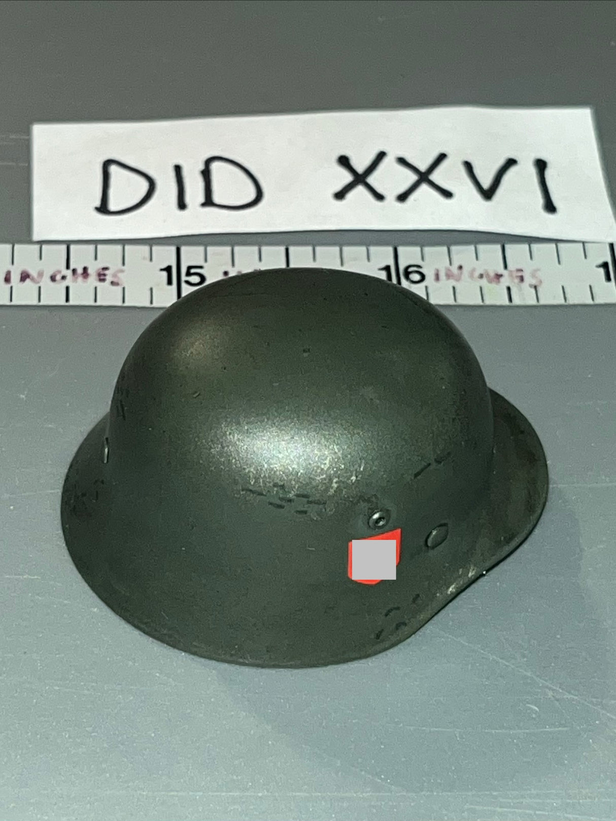 1/6 Scale WWII German Waffen M35 Steel Helmet - WWII German Polizei Division DID DID XXVI