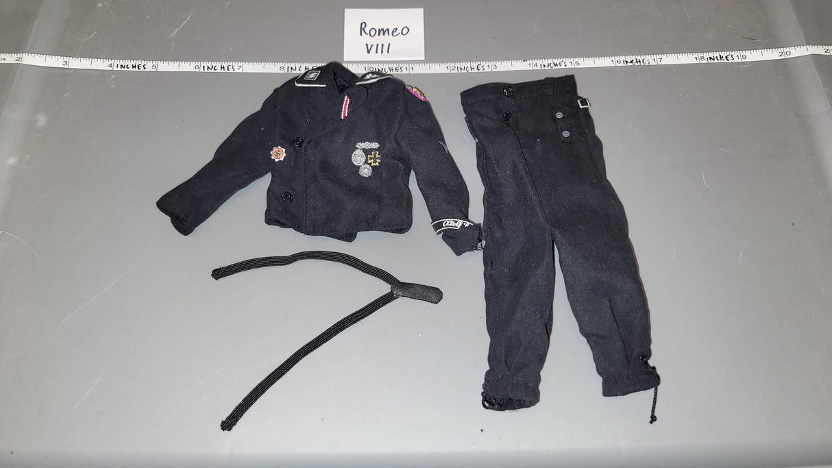 1/6 Scale WWII German Panzer Black Tanker Uniform