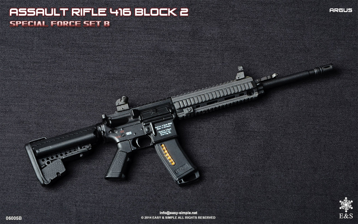 1/6 Scale Modern Era ASSAULT RIFLE 415 BLOCK 2 Weapons Set - NIB Easy and Simple Set B - OKWIV
