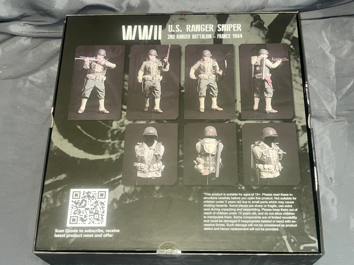 1/6 Scale WWII US 2nd Ranger Battalion Sniper Jackson - NIB Facepool