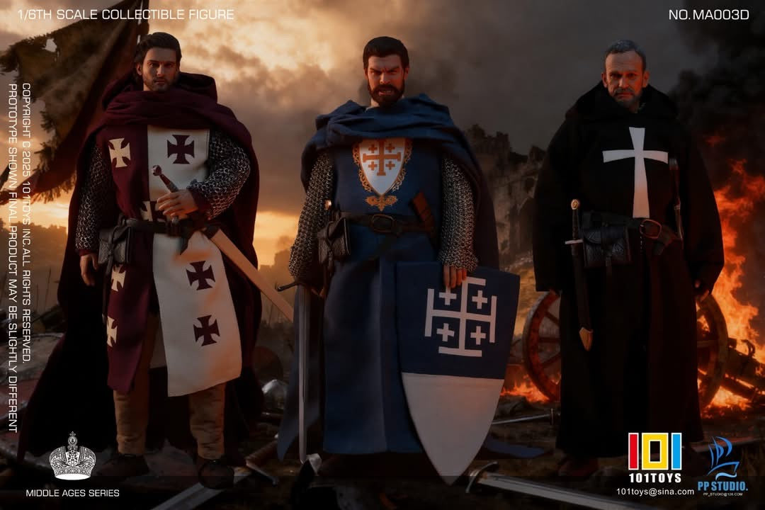 *Preorder* 101TOYS x PP STUDIO  1/6 Medieval Kingdom of Heaven Three Figure Horse Set 101toy- MA003D