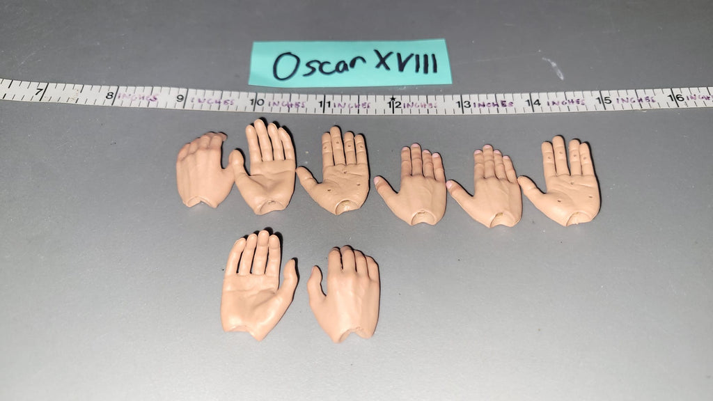 1/6 Scale Nude Figure Hand Lot