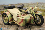 E60075C 1/6 WWII German Zündapp KS 750 Motorcycle with sidecar (Camo)