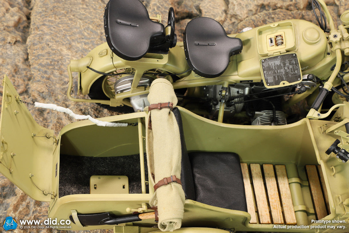 E60075Y 1/6 WWII German Zündapp KS 750 Motorcycle with sidecar (Sand)