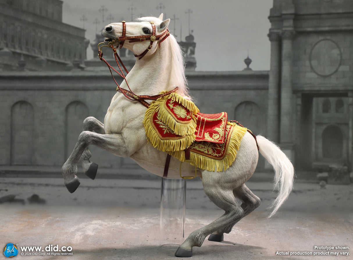 1/6 Scale Napoleon White War Horse (Prancing) - NIB DID E60078