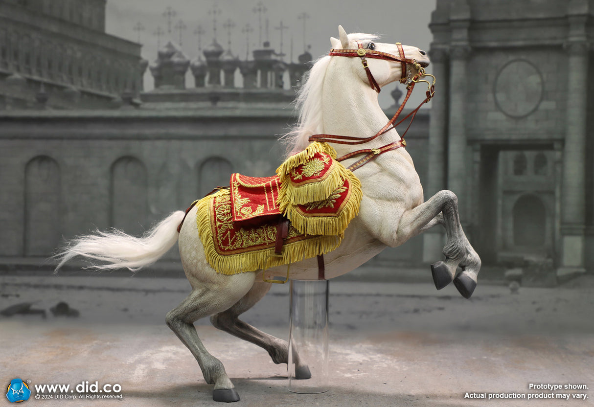 1/6 Scale Napoleon White War Horse (Prancing) - NIB DID E60078