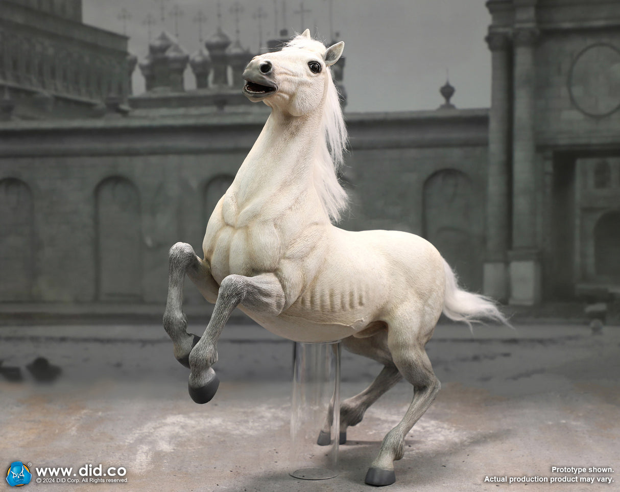 1/6 Scale Napoleon White War Horse (Prancing) - NIB DID E60078