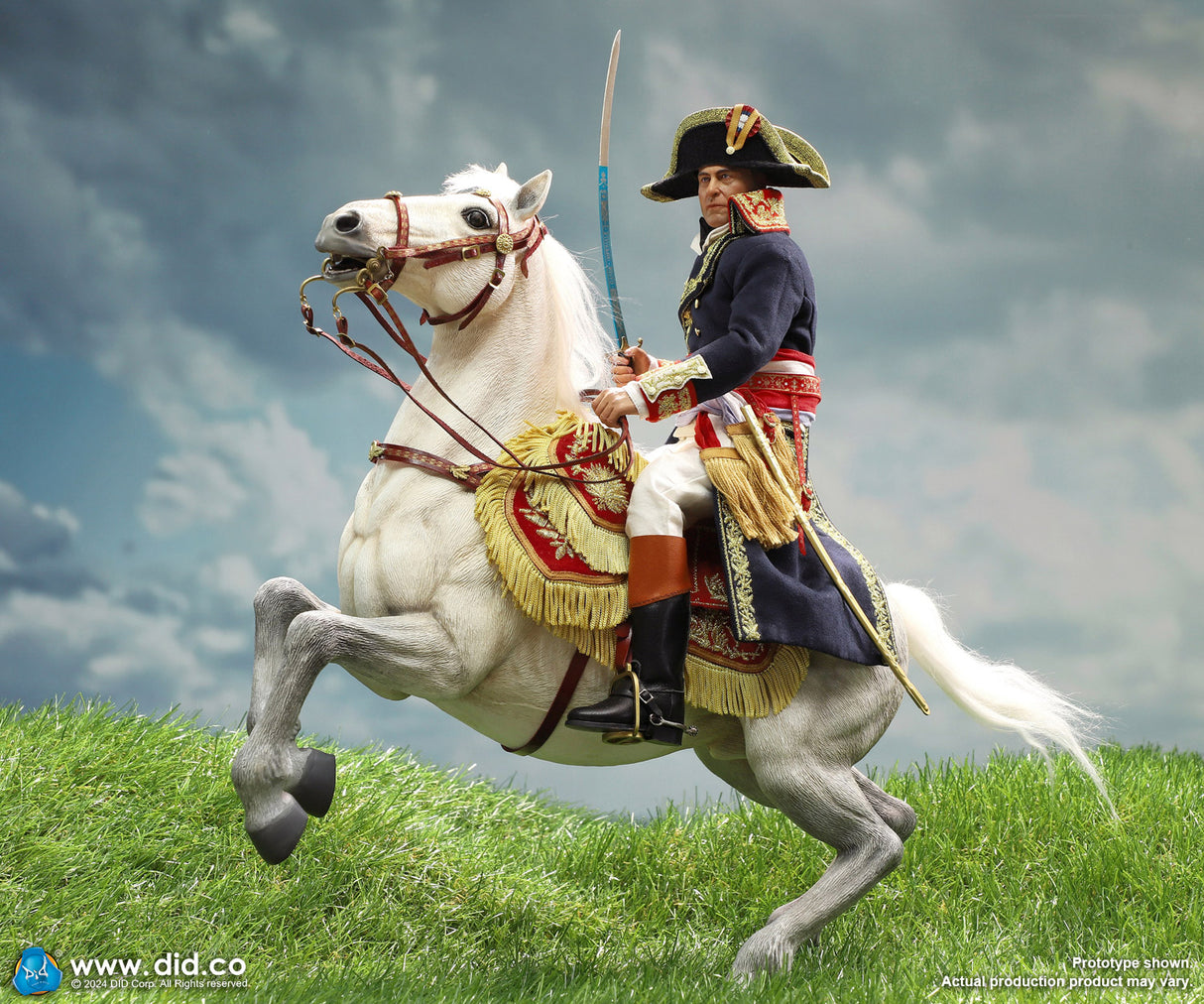 1/6 Scale Napoleon White War Horse (Prancing) - NIB DID E60078