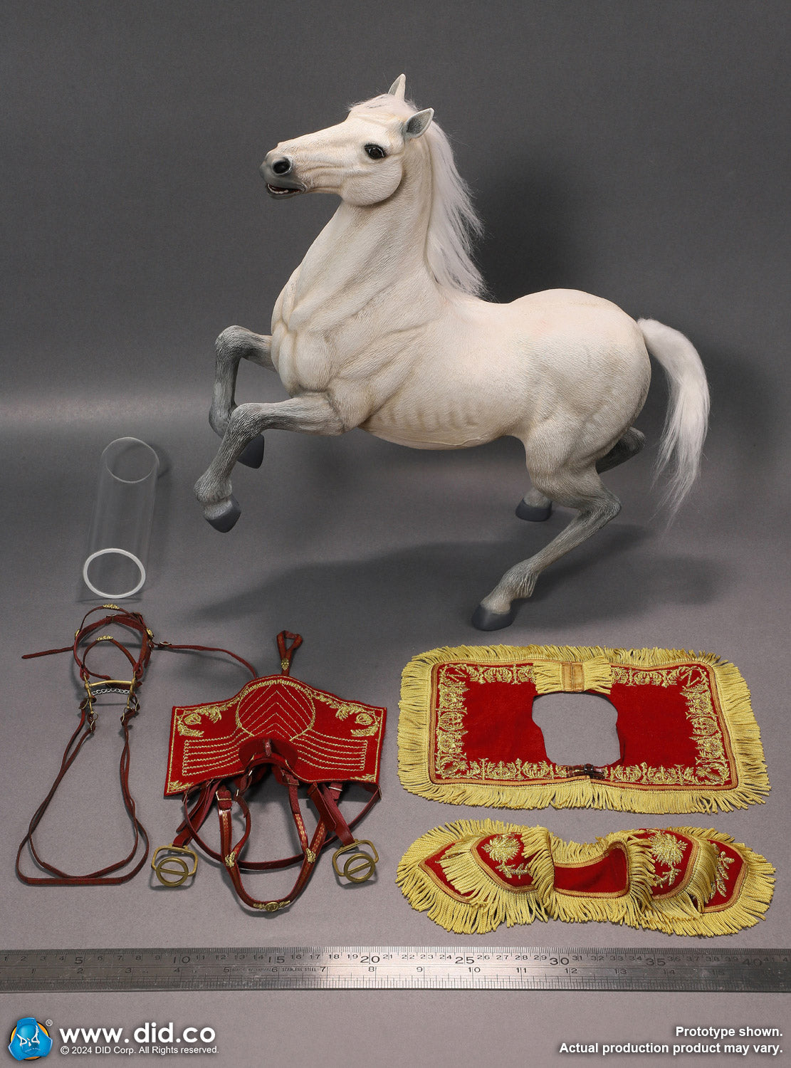 1/6 Scale Napoleon White War Horse (Prancing) - NIB DID E60078