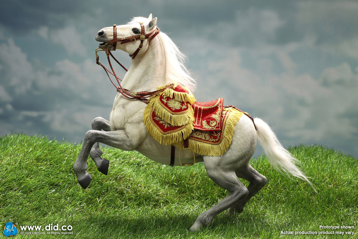 1/6 Scale Napoleon White War Horse (Prancing) - NIB DID E60078