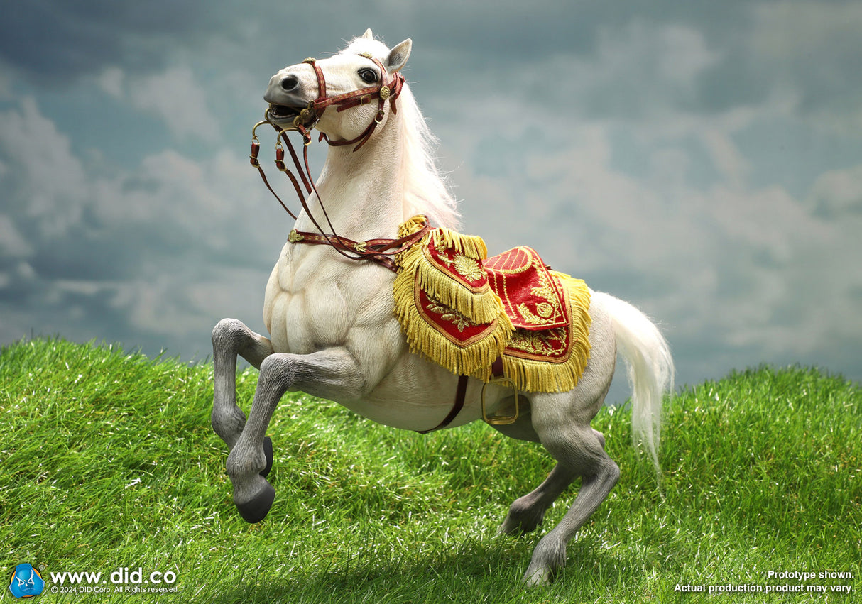 1/6 Scale Napoleon White War Horse (Prancing) - NIB DID E60078