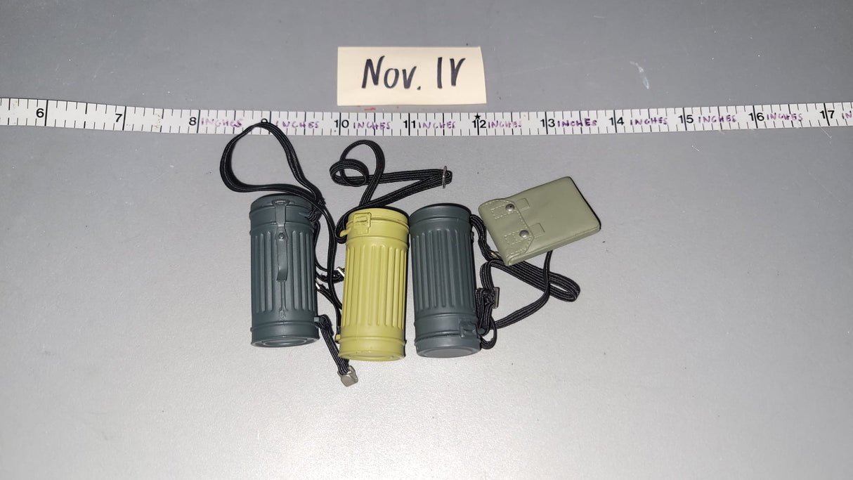 1/6 Scale WWII German Gas Mask Can Lot