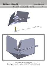 1/6 Scale WWII German Vehicle Halftrack Machine Gun Shield - Unfinished Model Kit - Warprints