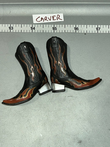 1/6 Scale Modern Era Western Cowboy Boots - Gangster Kingdom DAM