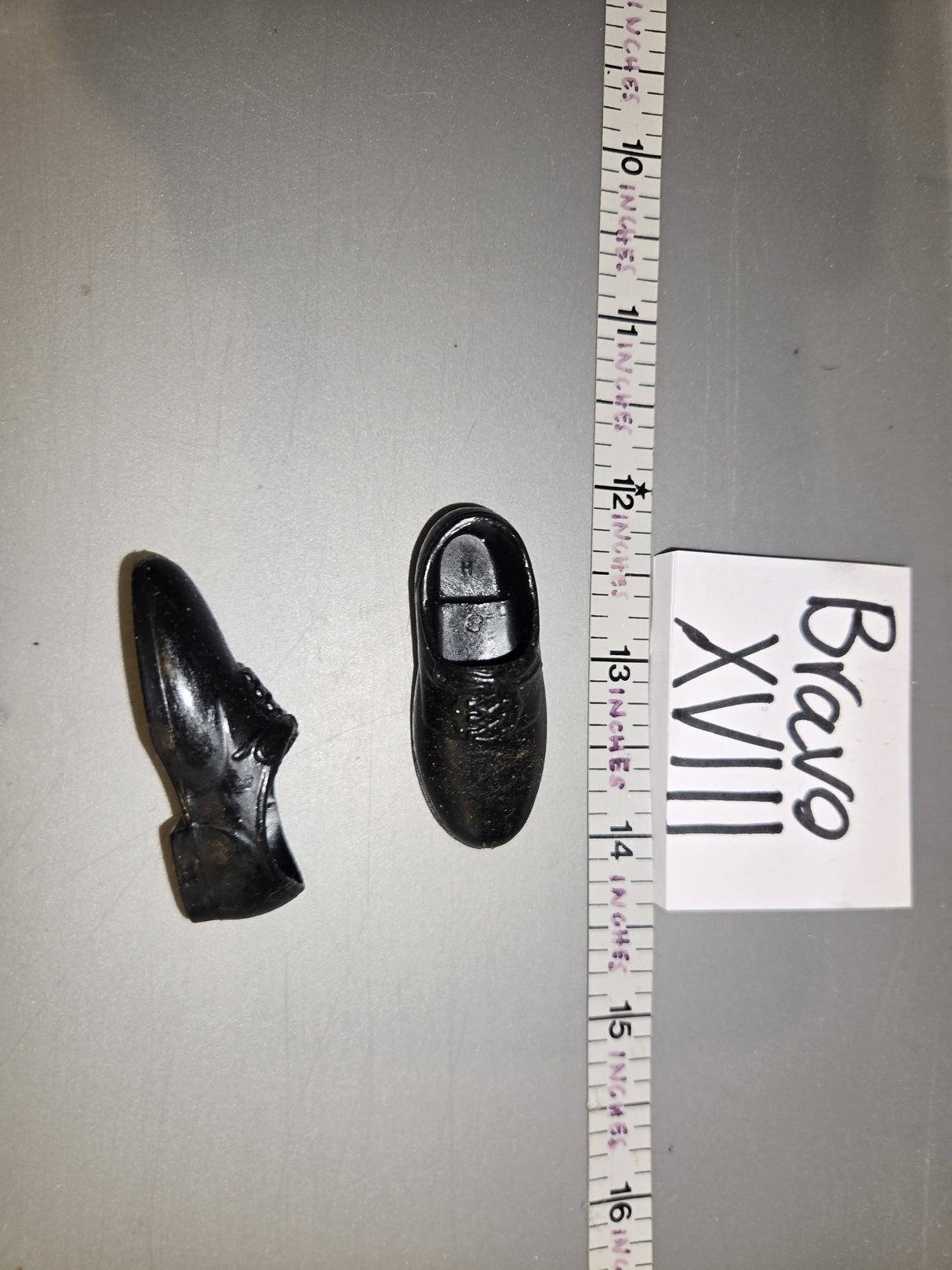 1/6 Scale Modern Black Dress Shoes