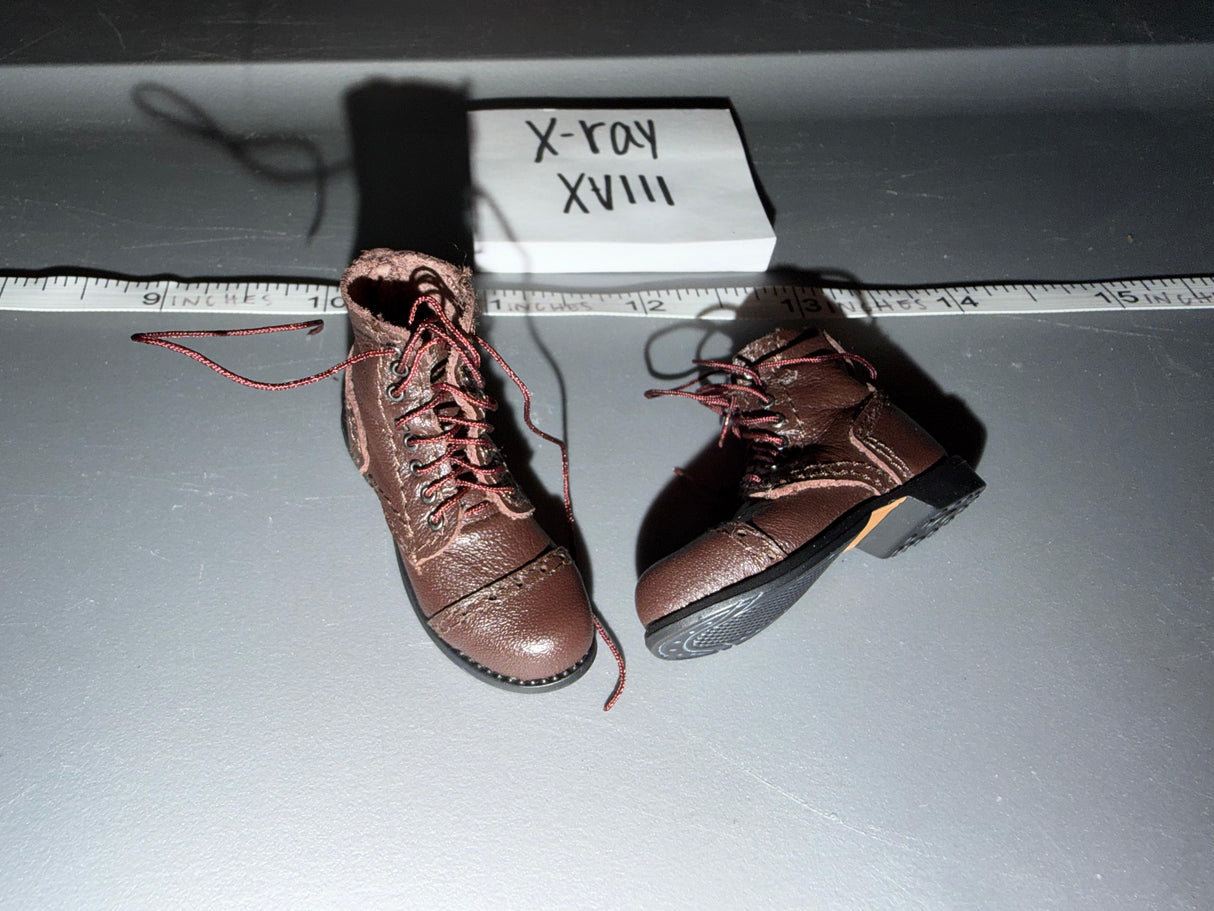 1/6 Scale WWII US Leather Boondocker Boots Facepool