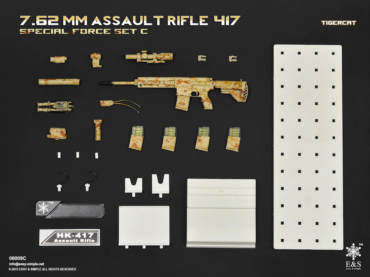 1/6 Scale Modern Era ASSAULT RIFLE 417 Weapons Set - NIB Easy and Simple Set C - MiscVII