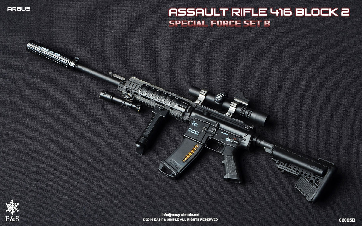1/6 Scale Modern Era ASSAULT RIFLE 415 BLOCK 2 Weapons Set - NIB Easy and Simple Set B - OKWIV
