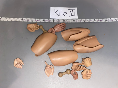 1/6 Scale Nude Figure Hand Lot