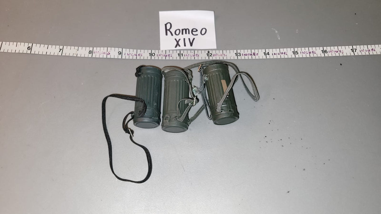 1:6 WWII German Gas Mask Canister Lot