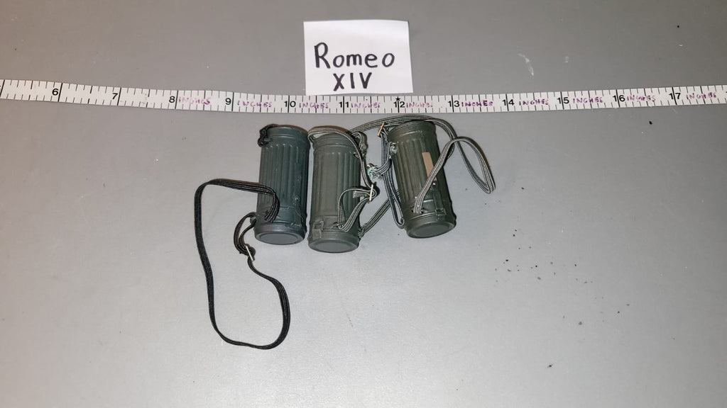 1:6 WWII German Gas Mask Canister Lot